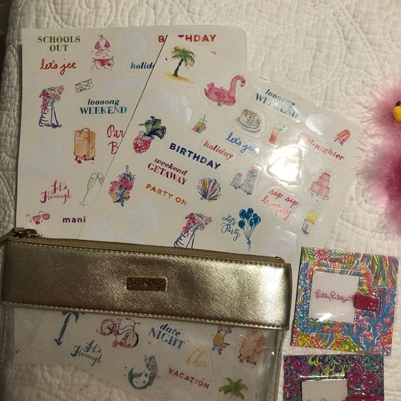 Iilly Pulitzer bag stickers pens Kate spade pencil sharpener pencil poppin - Picture 5 of 5